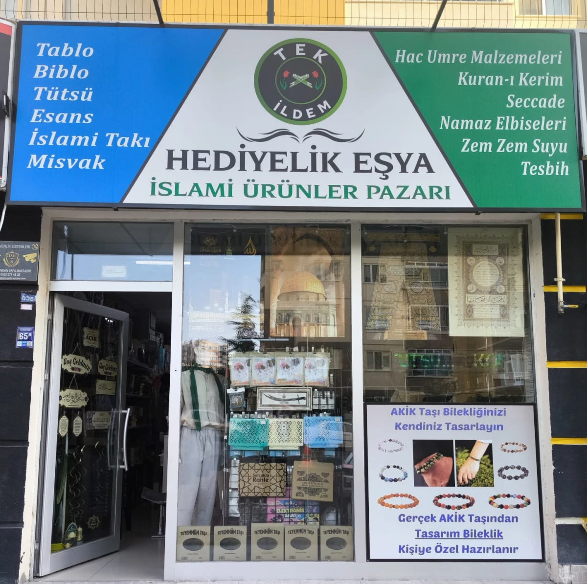 İldem’in tek hediyelik eşya ve islami ürünler pazarı 